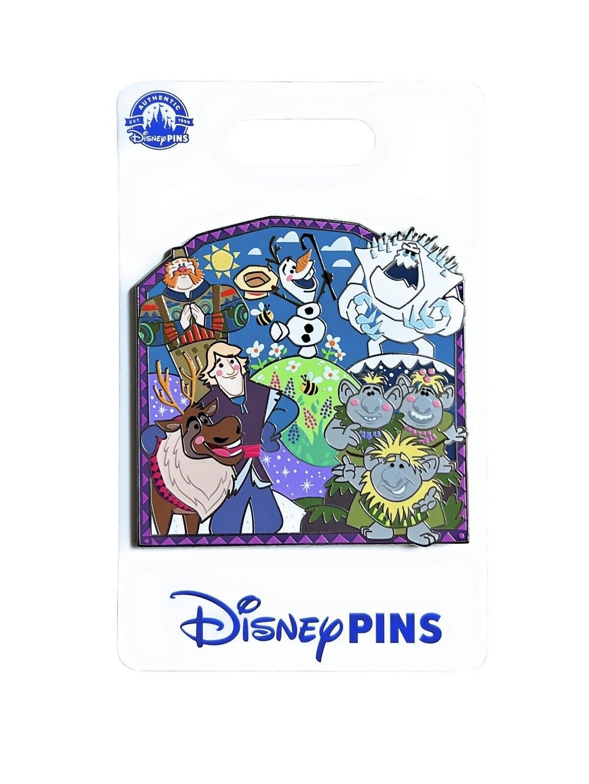 Disney Parks Frozen Family Cluster Cast Trading Pin Olaf Kristoff Sven - NEW