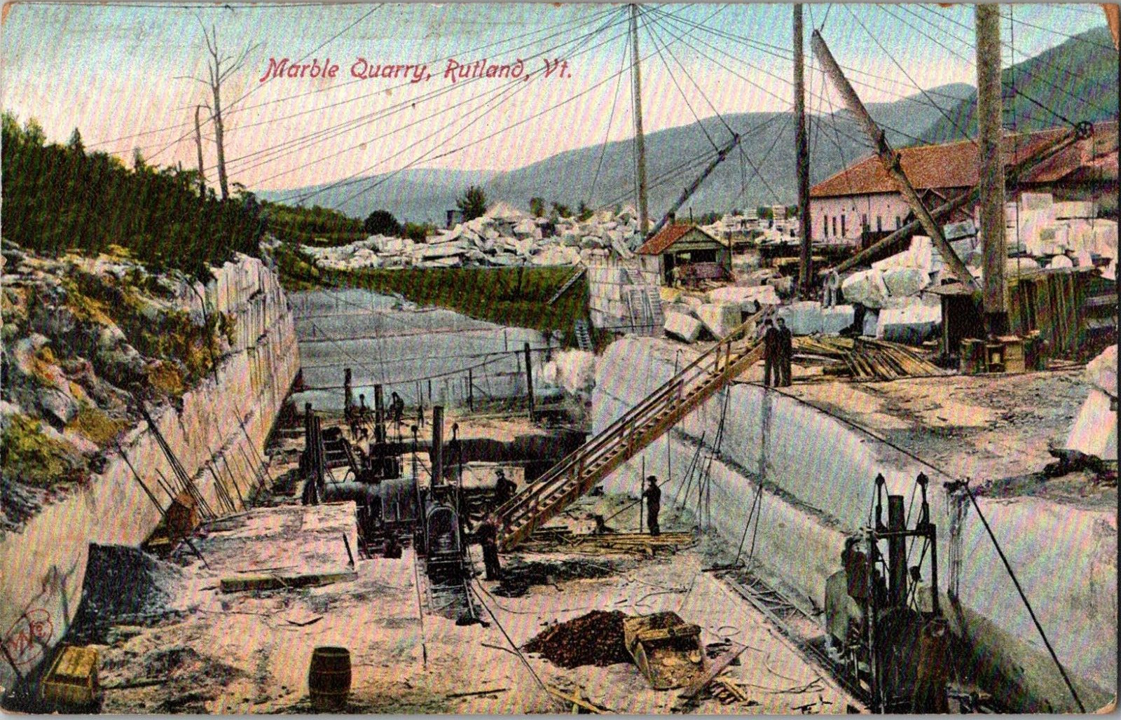 Postcard Marble Quarry Rutland Vermont Divided Back Unposted