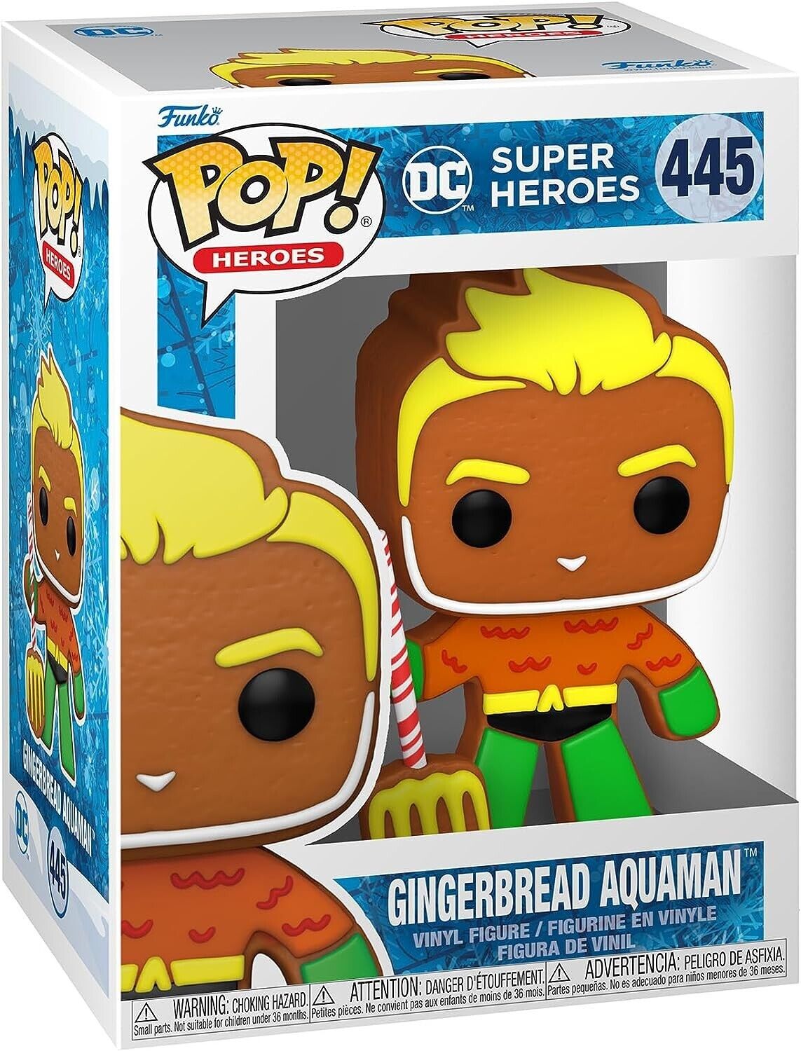 Funko Pop Heroes: Gingerbread Aquaman DC Comics Vinyl Figure #445 NEW