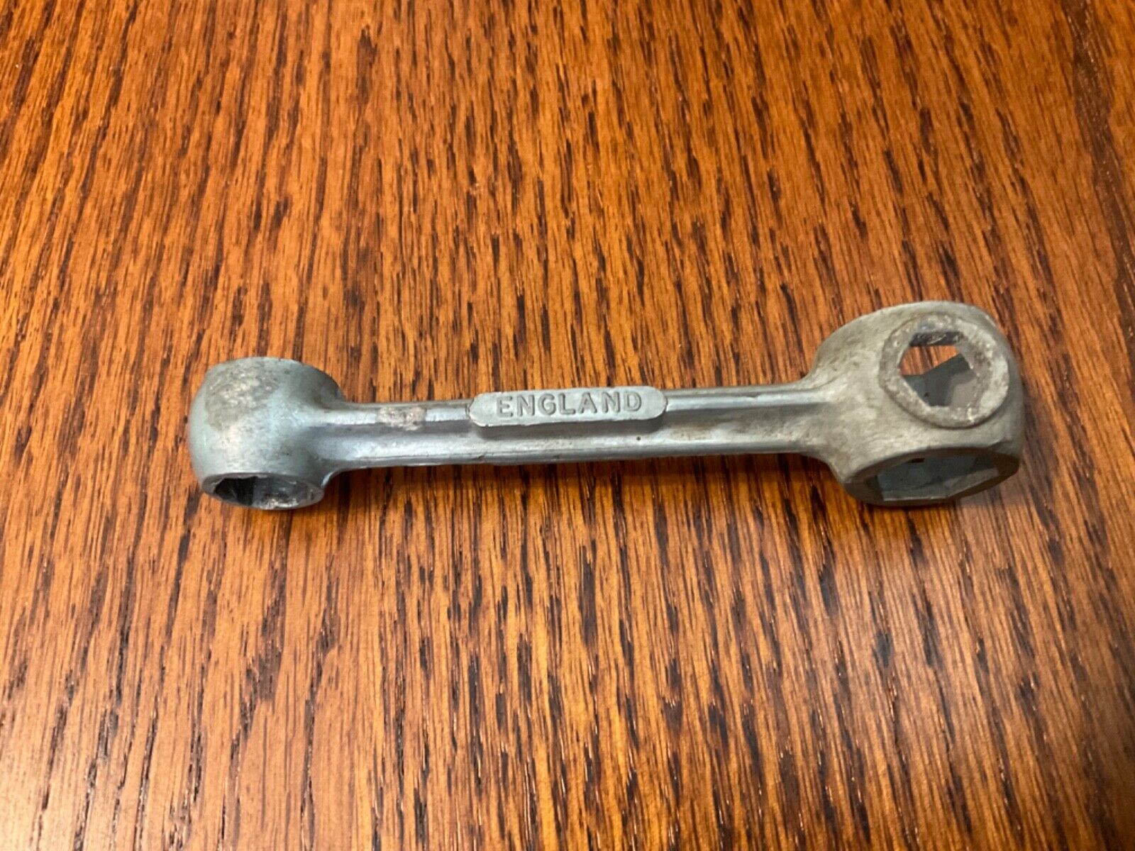 Vintage dog bone bicycle wrench 6 way Made in England 4 inch 6 point