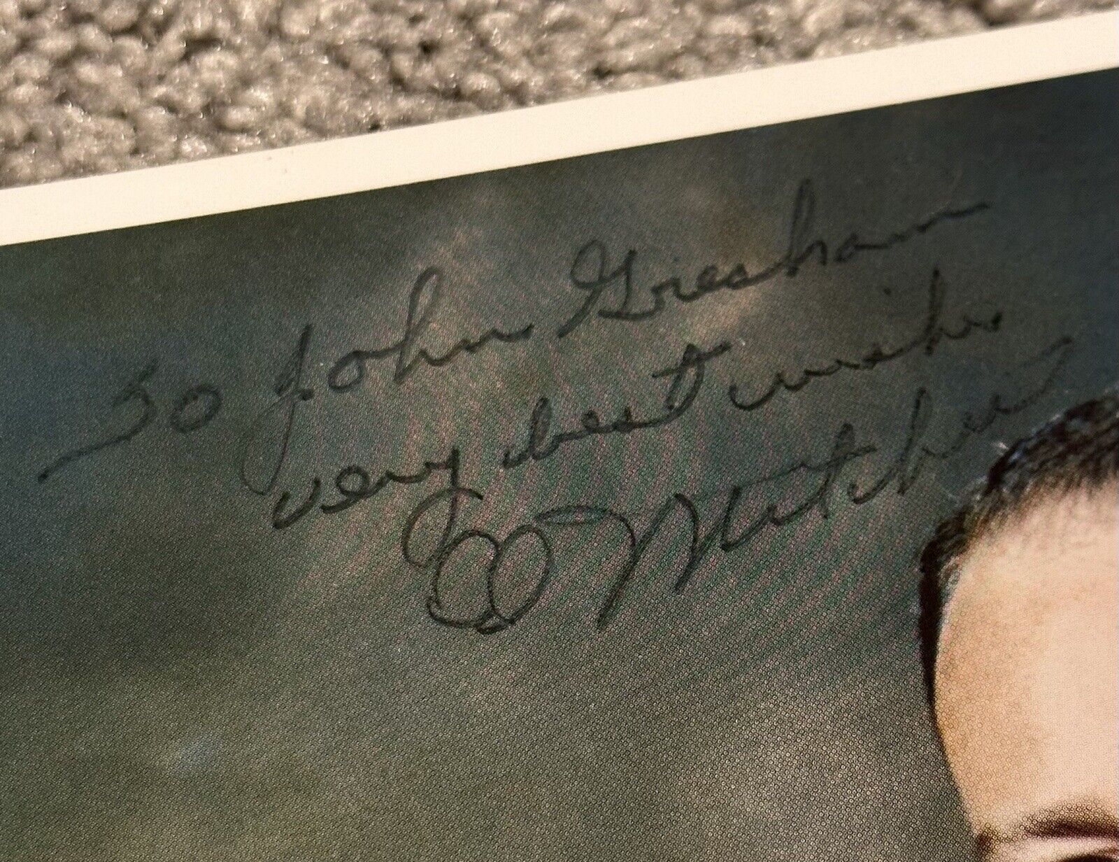 Edgar Mitchell Apollo 14 astronaut hand signed NASA 8x10 vintage litho