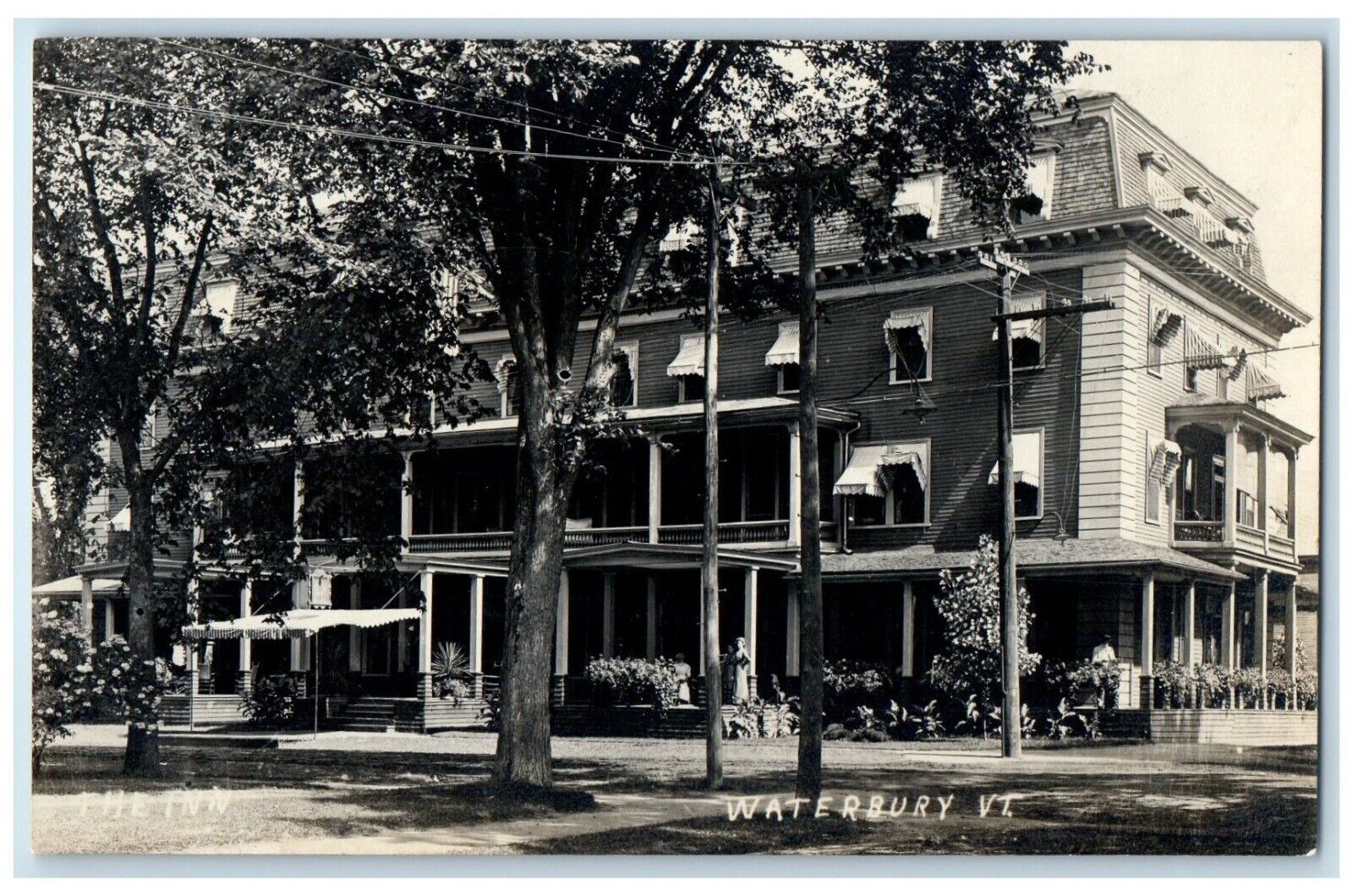1914 House Scene Waterbury Vermont VT RPPC Photo Posted Antique Postcard