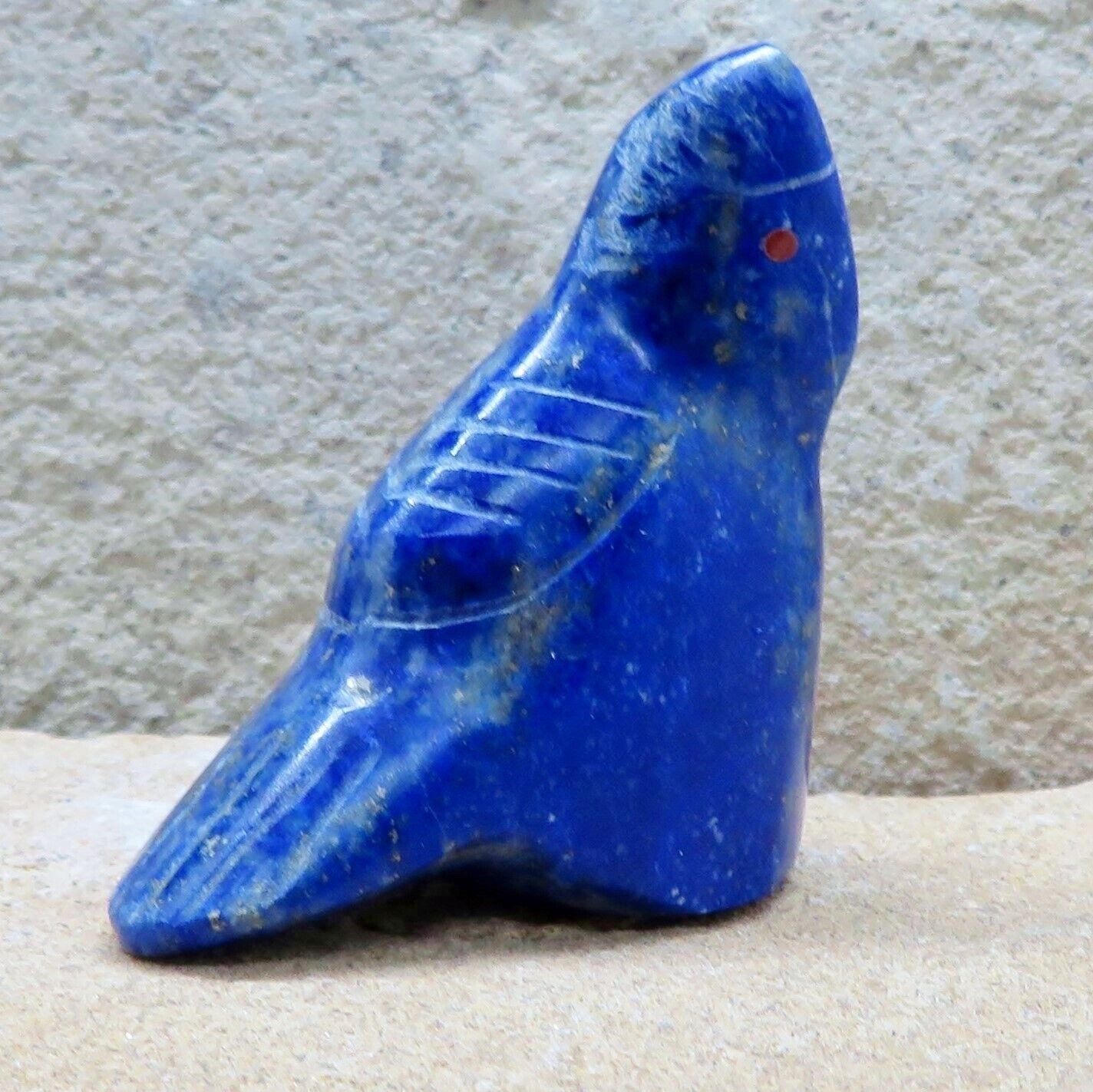 Zuni Fetish-Native American-Lapis Lazuli BLUE BIRD Fetish-Daphne Quam