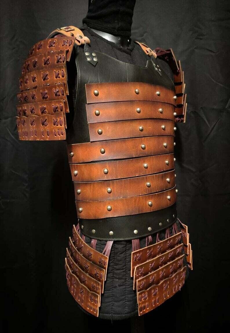 Leather Scale Armor Medieval Celtic lamellar larp costume cosplay armor SCA