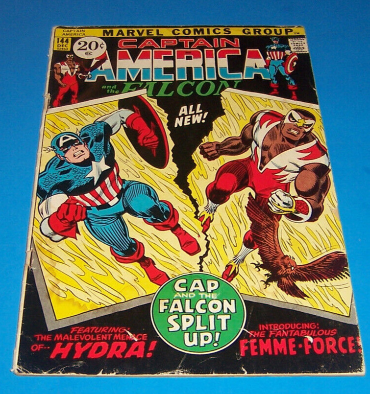 Captain America And The Falcon #144 -(1971) - 1st Femme-Force -KEY - GD/VG 3.0