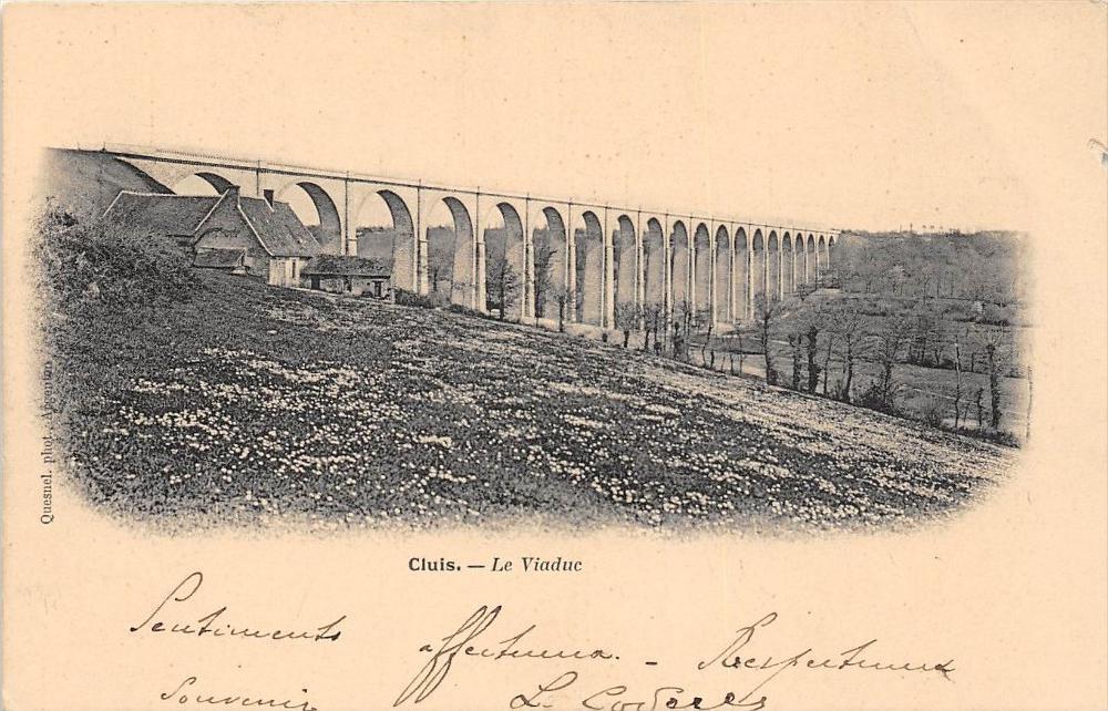 CPA 36 CLUIS LE VIADUC (back not divided)