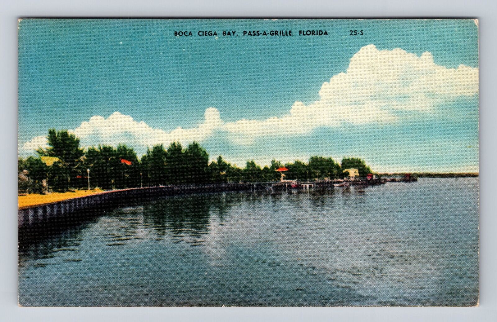 Pass-A-Grille FL-Florida, Boca Ciega Bay, Antique, Vintage Souvenir Postcard