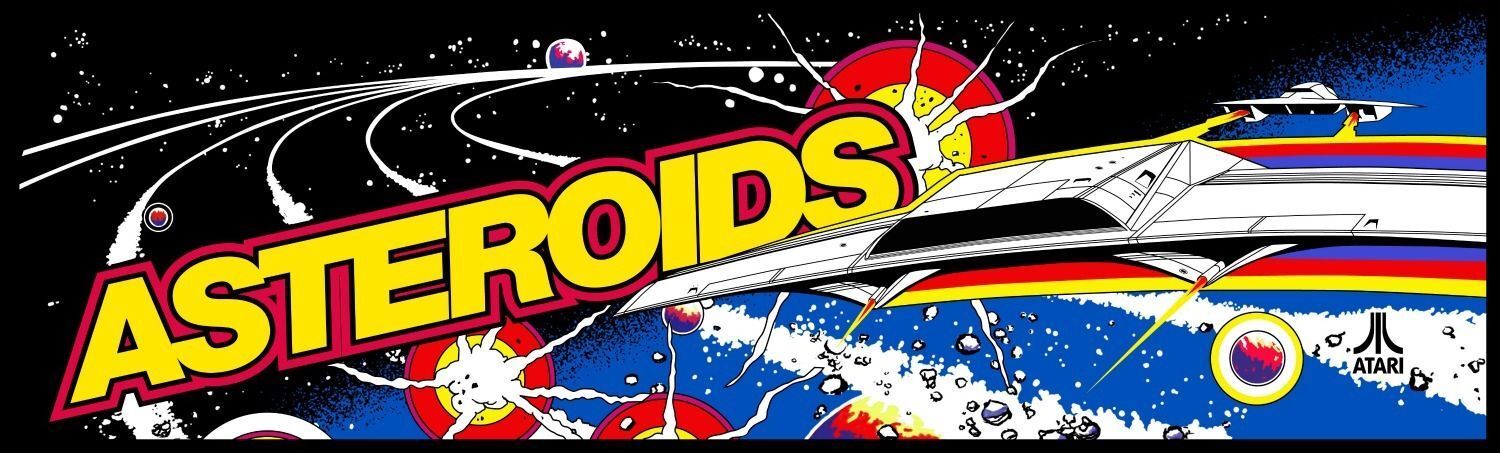 Asteroids Arcade Marquee For Reproduction Backlit Sign