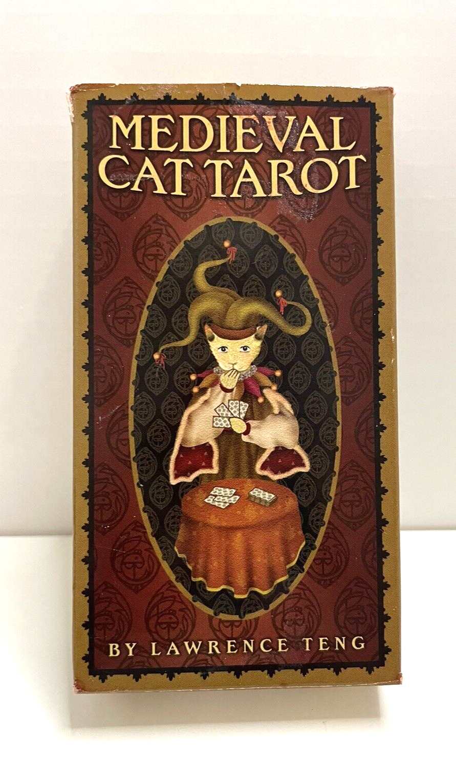 Medieval Cat Tarot Cards Fortune Teller Psychic Medium Magic In Wooden Card Box