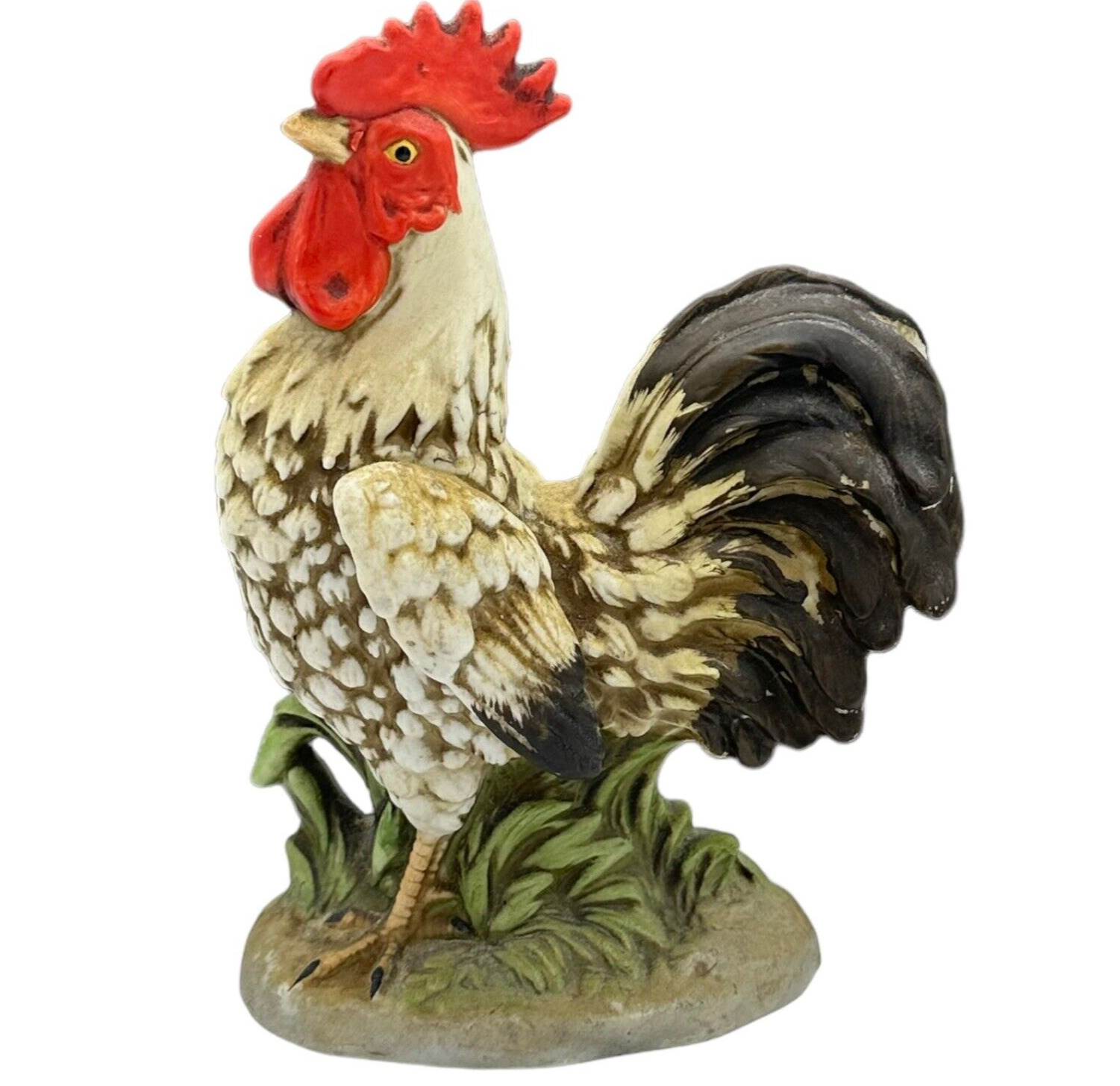 HOMCO Rooster Chicken Figurine 1446 Porcelain 6.5\