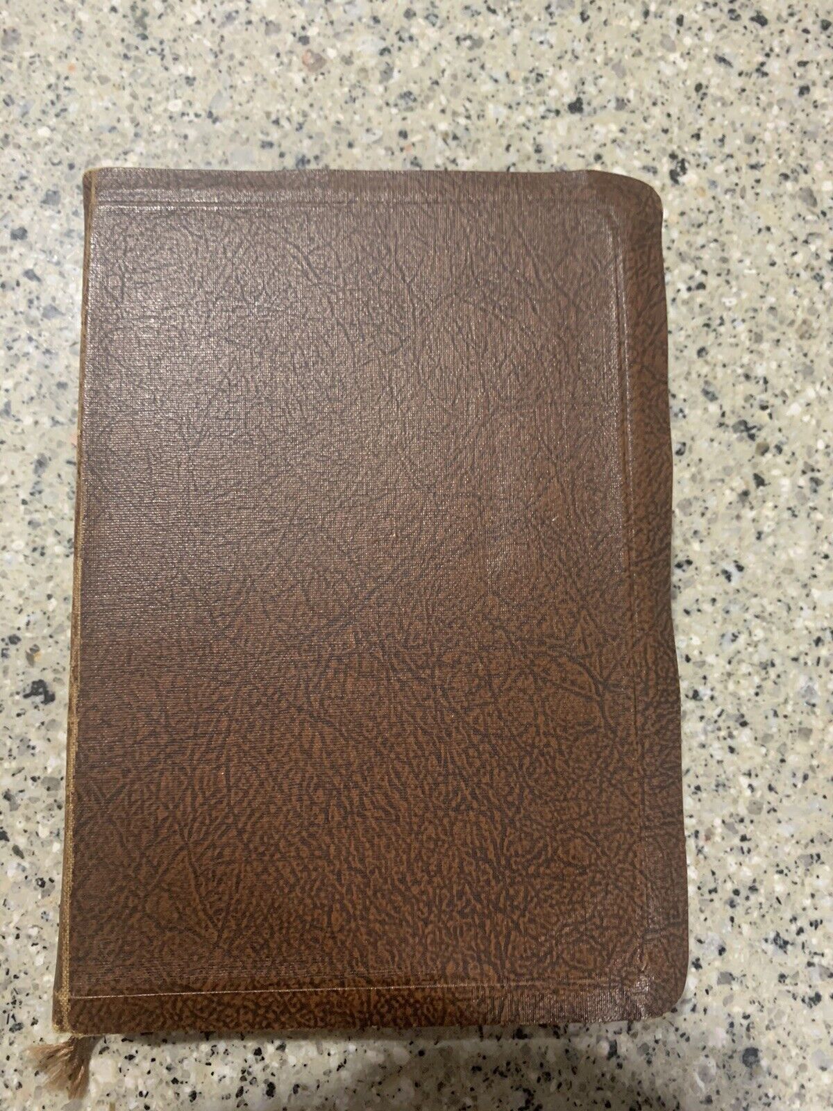 Vintage Illustrated Bible Cambridge Brown Leather Cover 1970's See Description