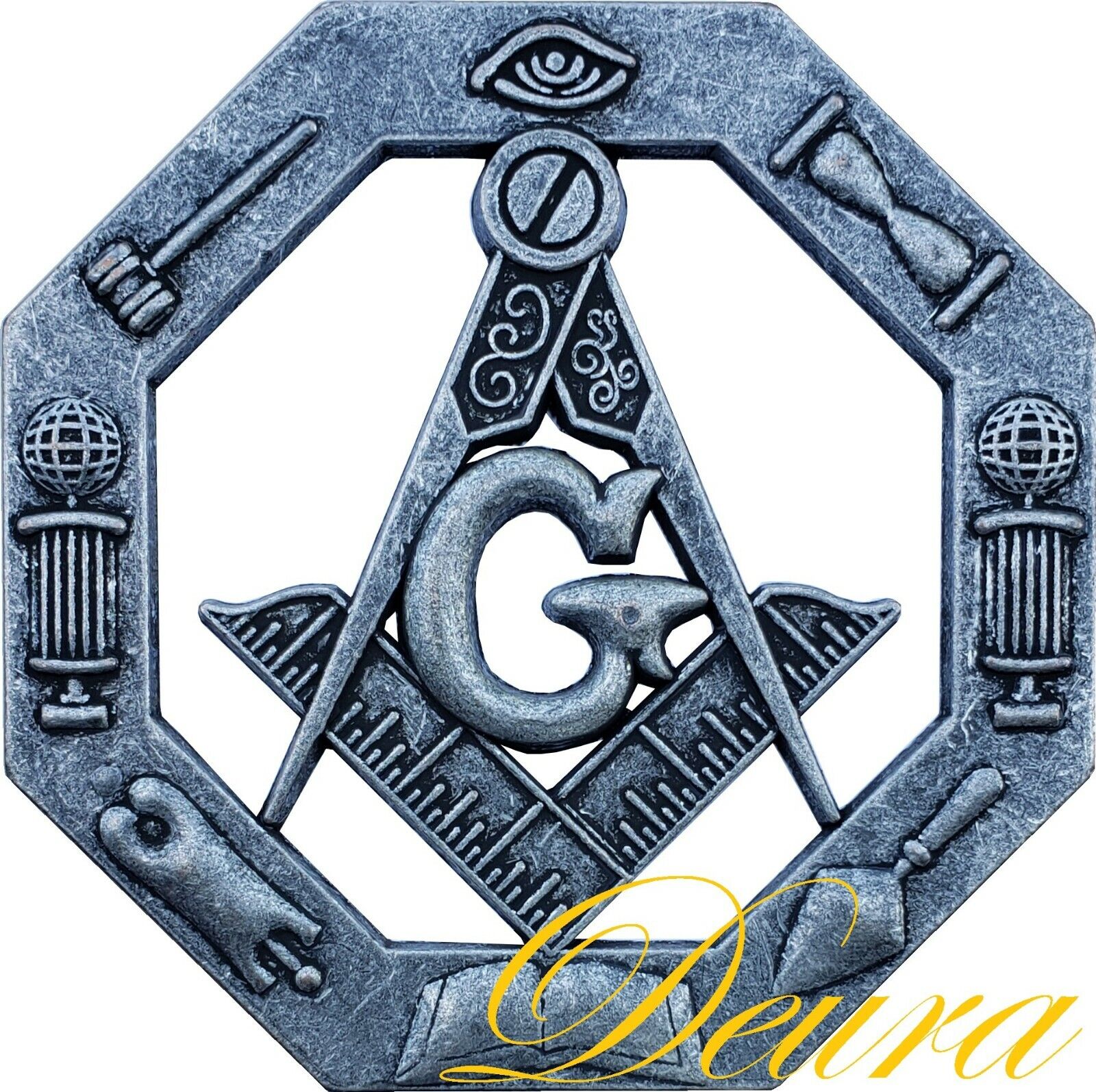 Masonic Car Emblem Master Mason 3D Die Cut Out 3