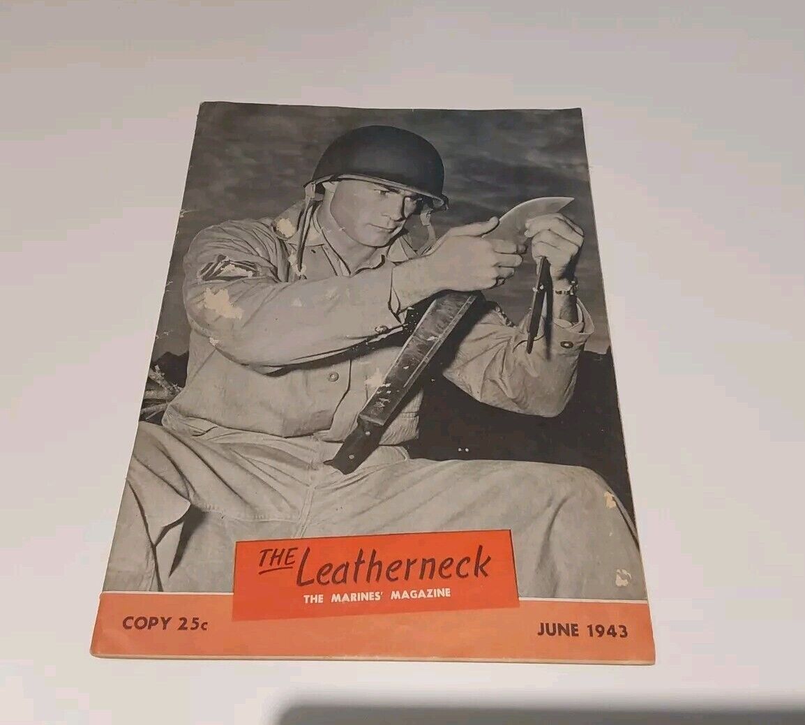 THE LEATHERNECK Magazine of the Marines WWII June 1943 Joe Foss Coca Cola Ad