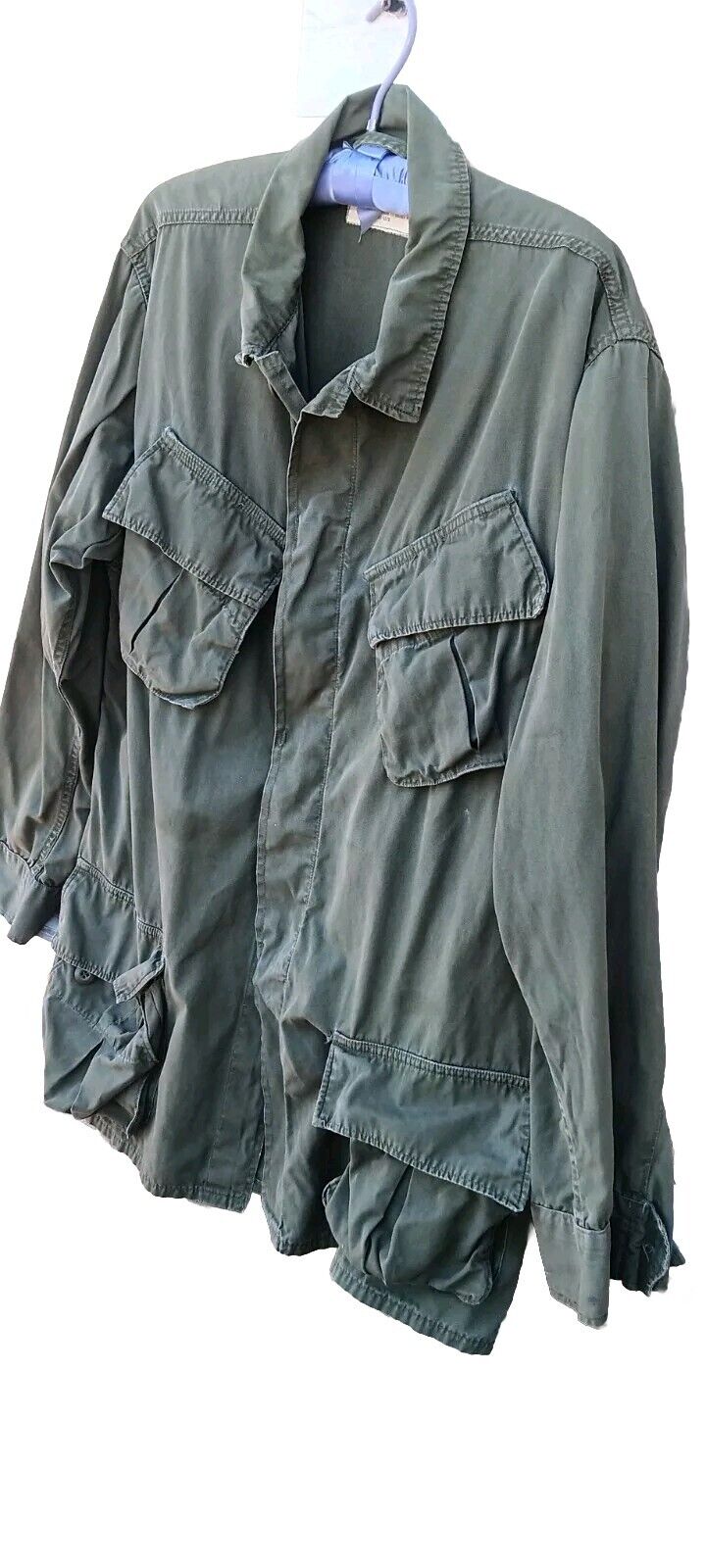 Vietnam Era Tropical Combat Jungle Fatigue Jacket 2nd Pattern Dated Medium Long