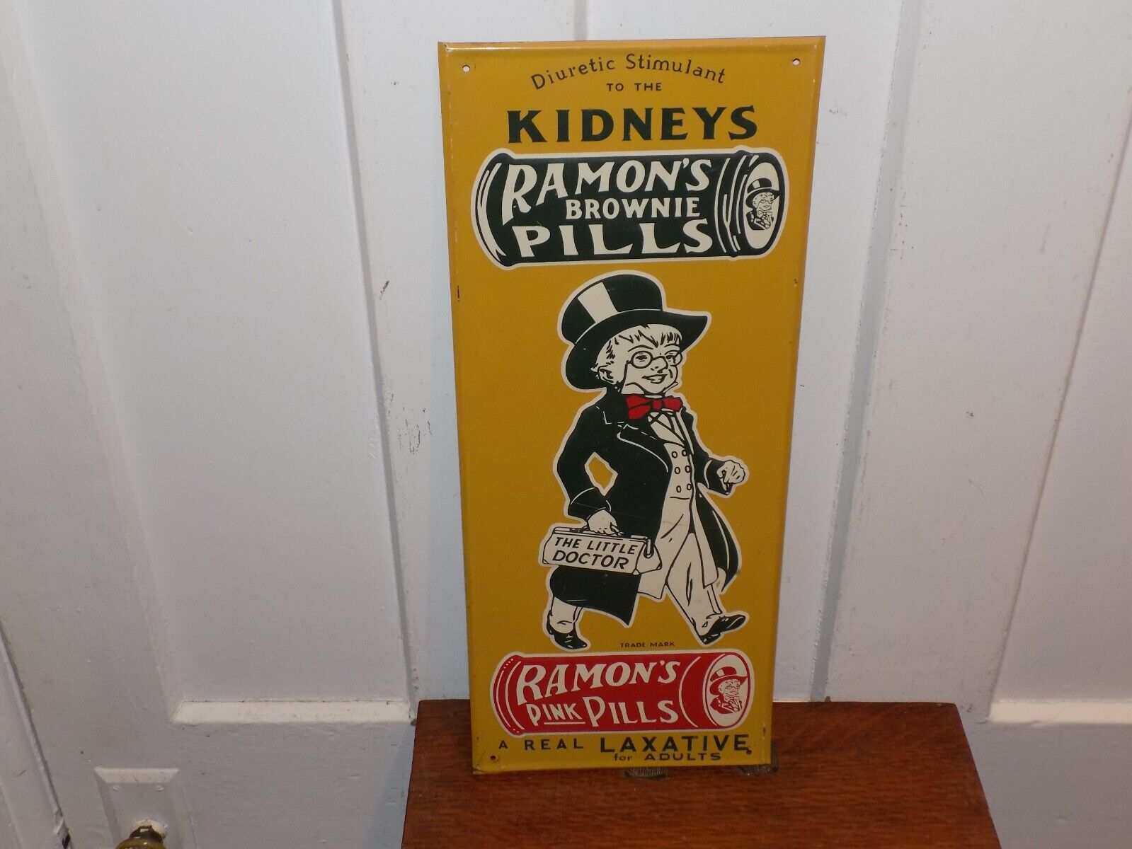 Vintage Ramon’s Brownie Pills Tin Embossed Sign