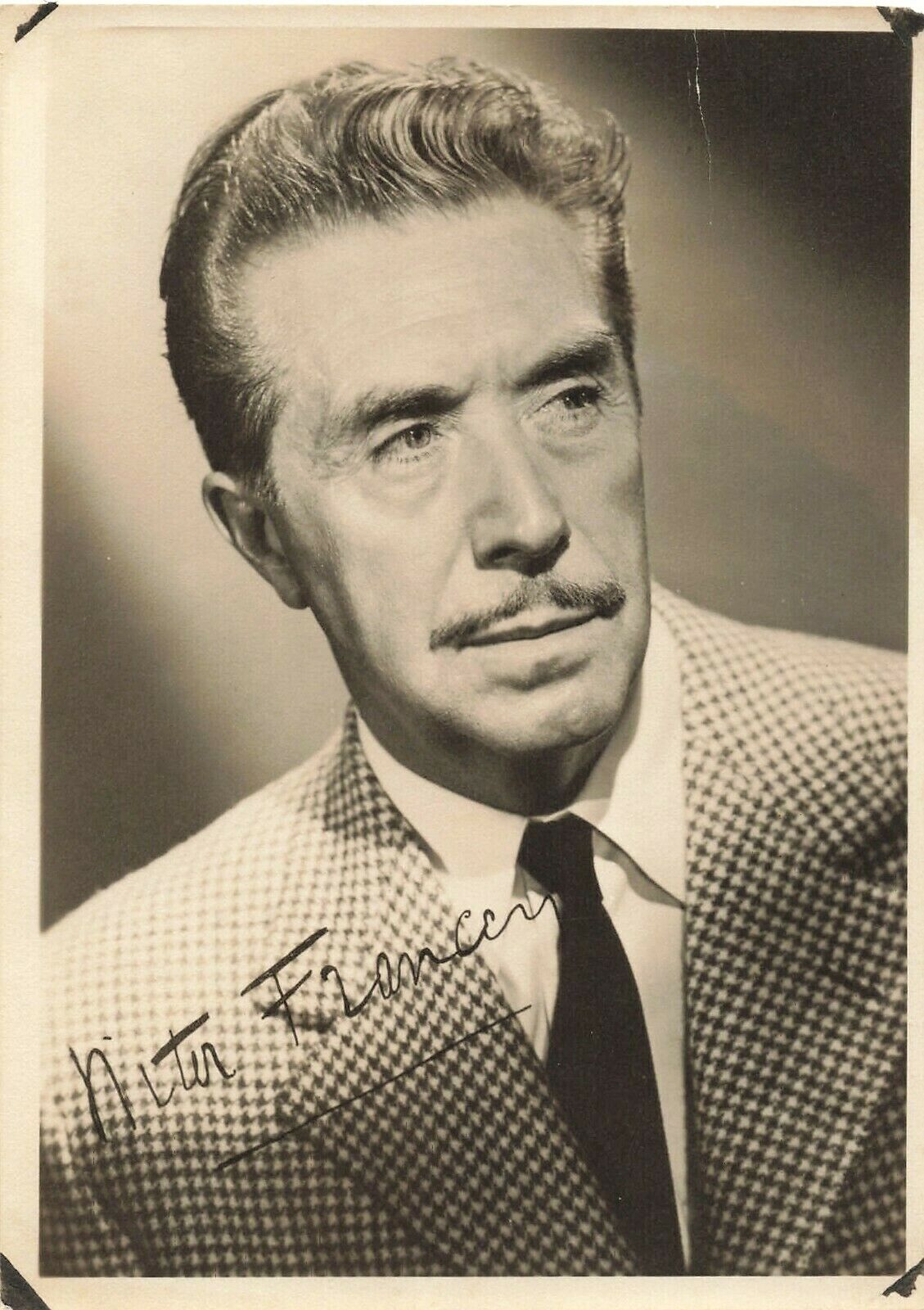 Victor Francen 1940s Fan Photo 5x7 Belgian Actor Publicity Print Signed  *Am1a