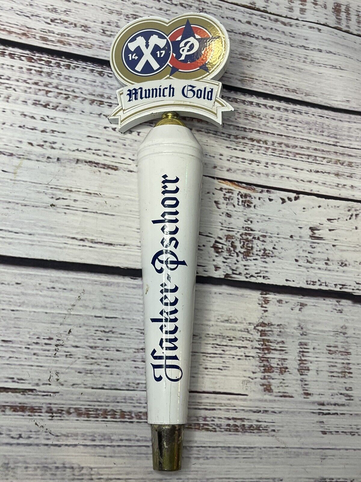 Hacker Pschorr Beer Tap Handle Munich Gold Germany Brewery