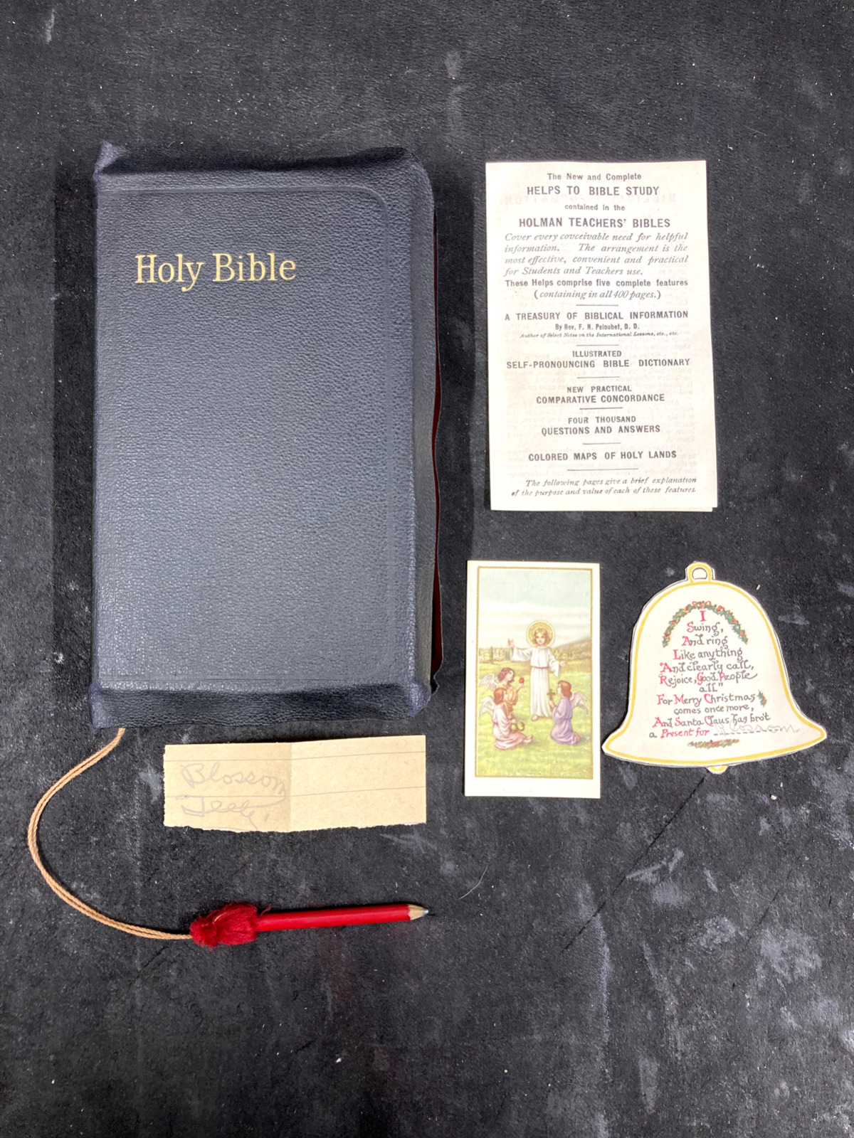 THE HOLY BIBLE HOLMAN EDITION A. J. HOLMAN & CO. 1913 BLACK GENUINE LEATHER