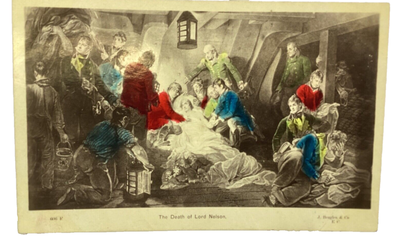 Death Bed/Naval/Lord/Horatio Nelson/Beagles/London/Vntg/German/Postcard