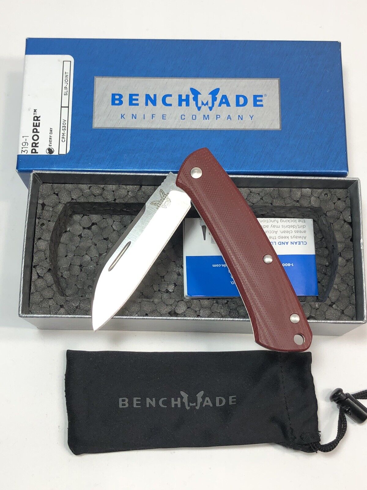 Benchmade🦋 319-1 Proper  ✨RED✨ Discontinued, rare and a great gift  🎁
