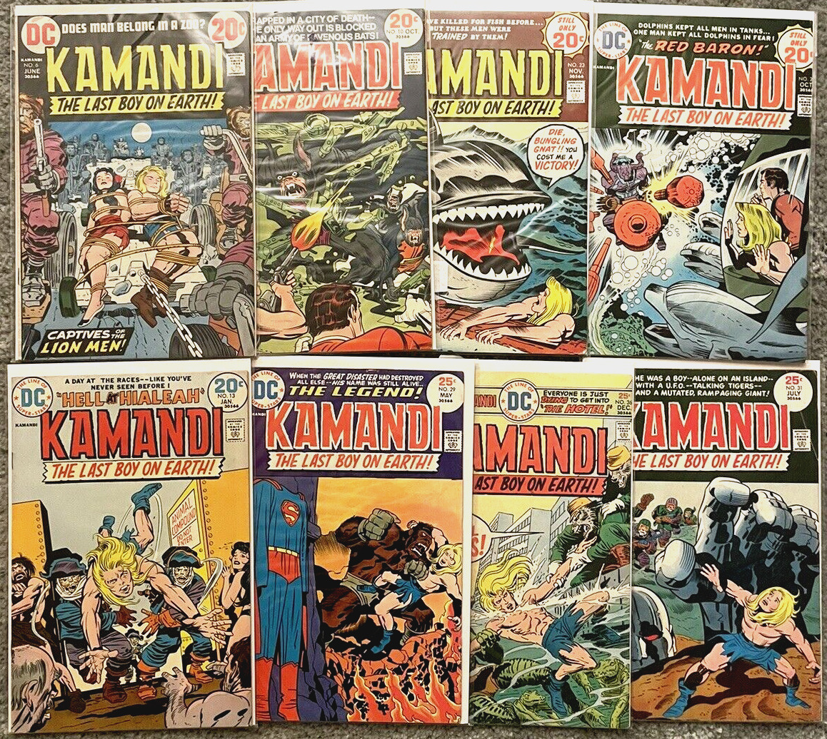 KAMANDI: THE LAST BOY ON EARTH - Lot Of (8) DC COMICS 1973+ VG/FN