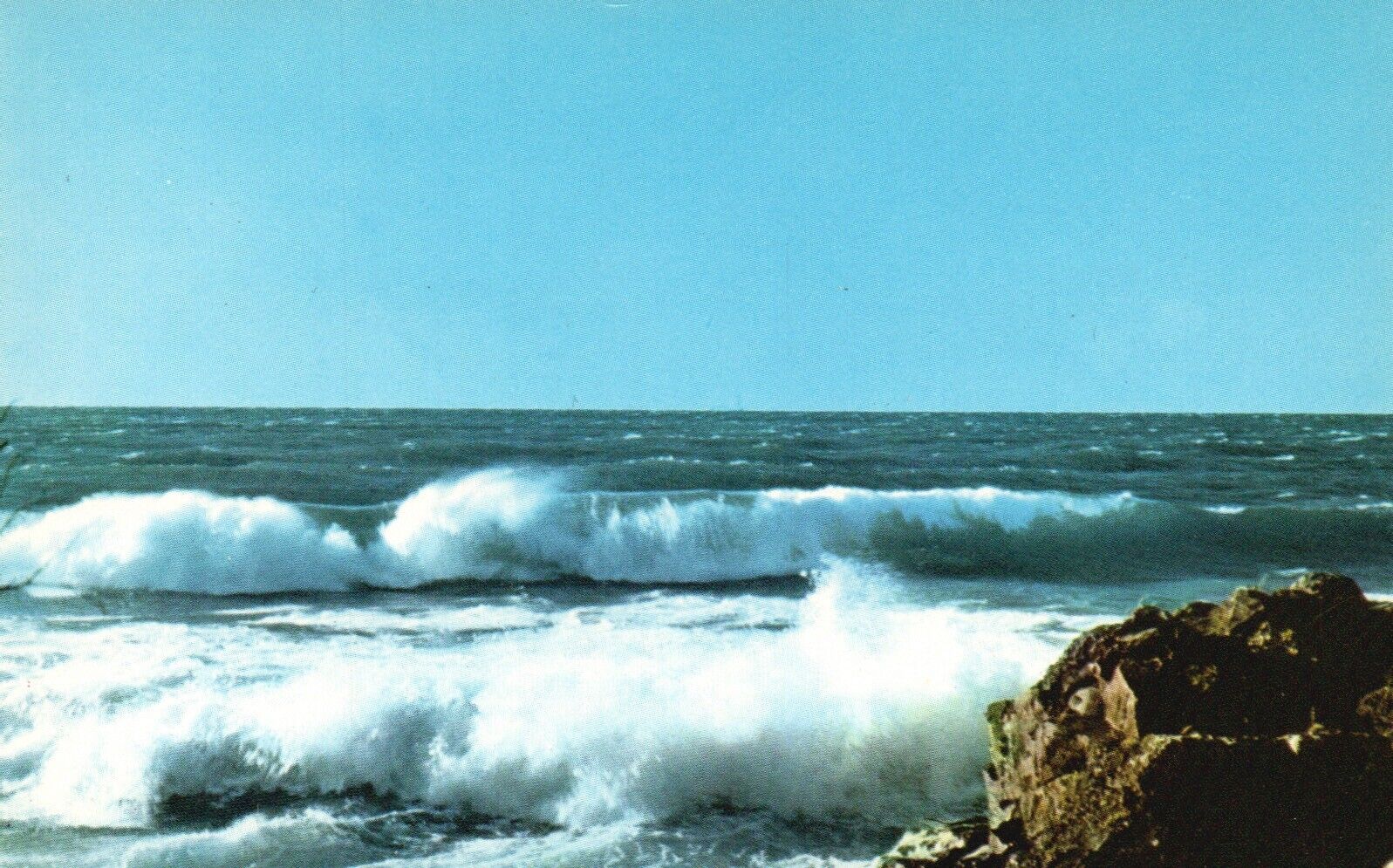 Postcard MI Keweenawland Copper Country Lake Superior Waves Vintage PC H8192