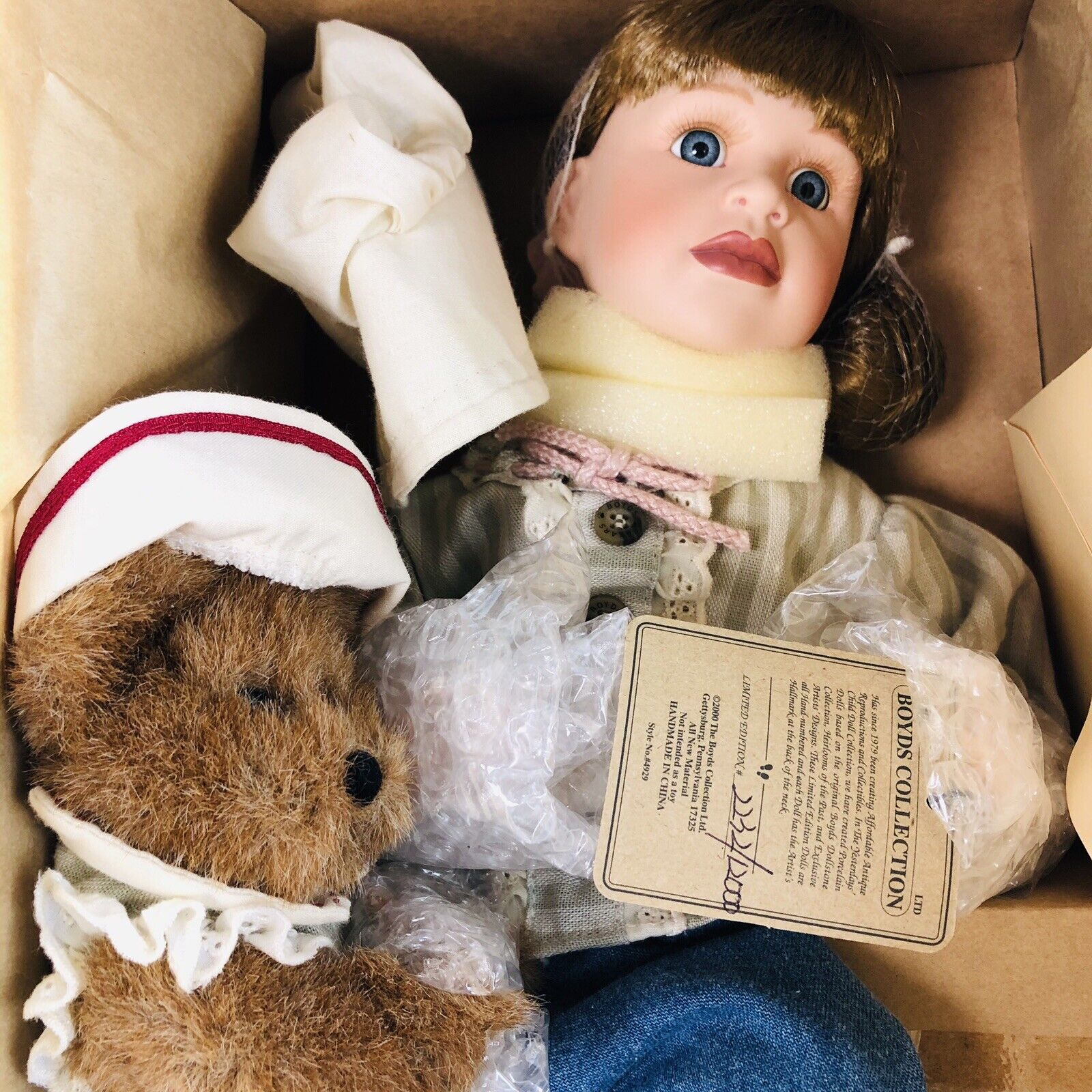 Boyds Bears Yesterdays Child Collection LUCINDA 4929 Doll NOS NEW