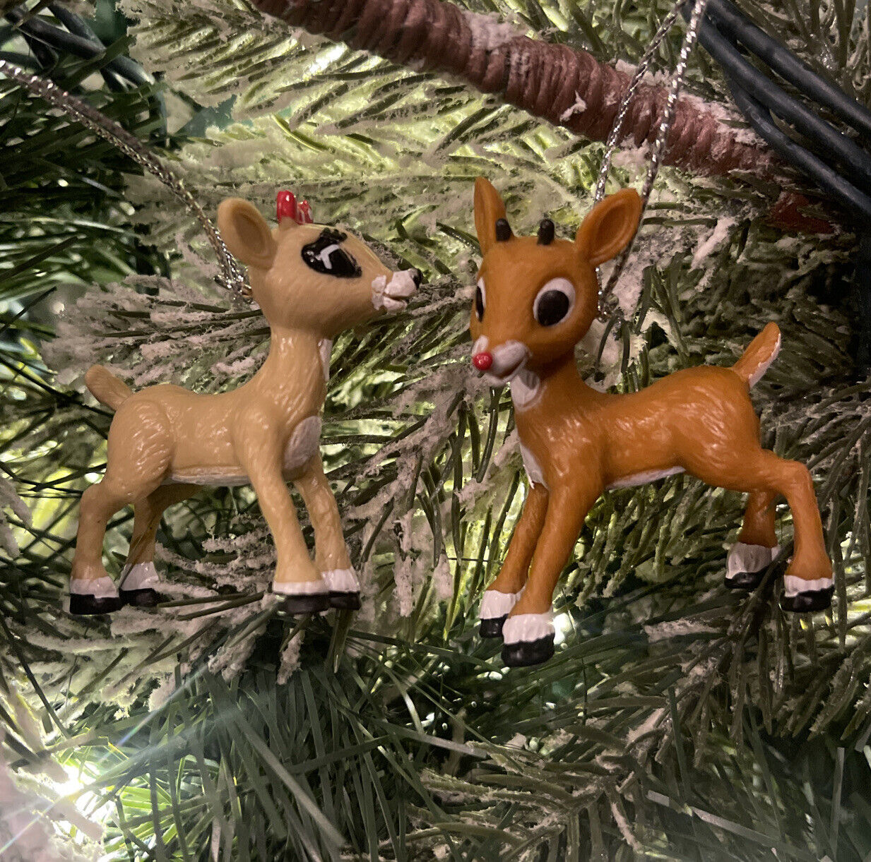 2ct New (Baby Clarice & Rudolph) The Red Nosed Reindeer Christmas Tree Ornament
