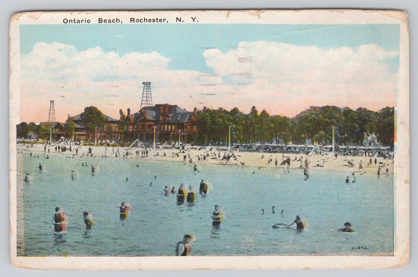 Vintage Post Card Ontario Beach, Rochester, N.Y. Posted 1926 Divided Back A195