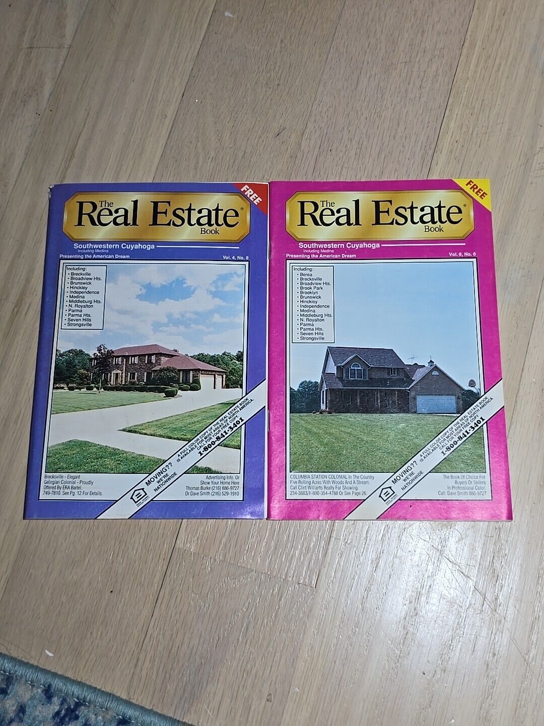 Set Of 2 VTG 1990\'s The Real Estate Book For Southwestern Cuyahoga County Ohio