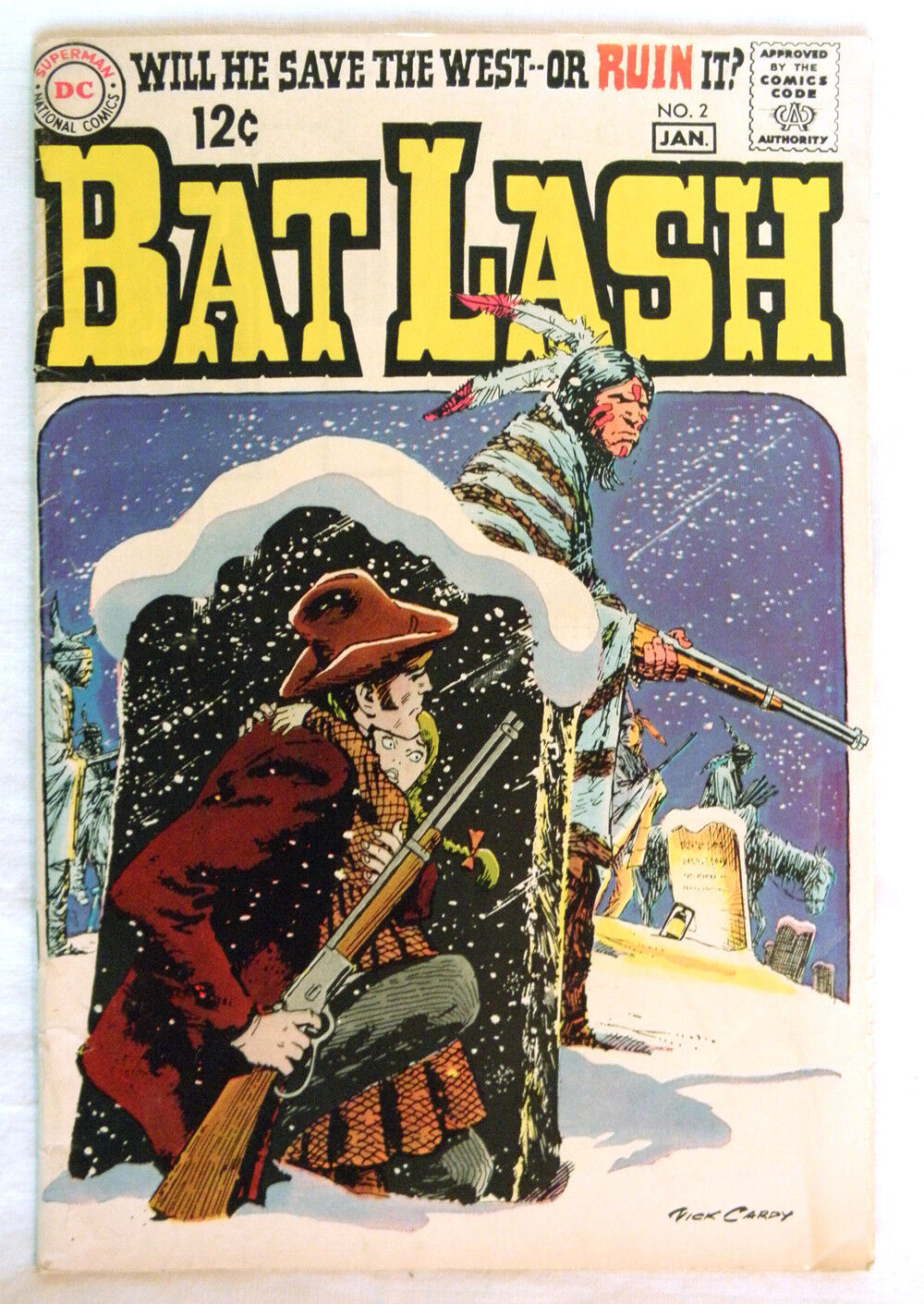 VTG 1968 Bat Lash #2 Western NICK CARDY Silver Age DC Cowboy Gunfighter FN/VF