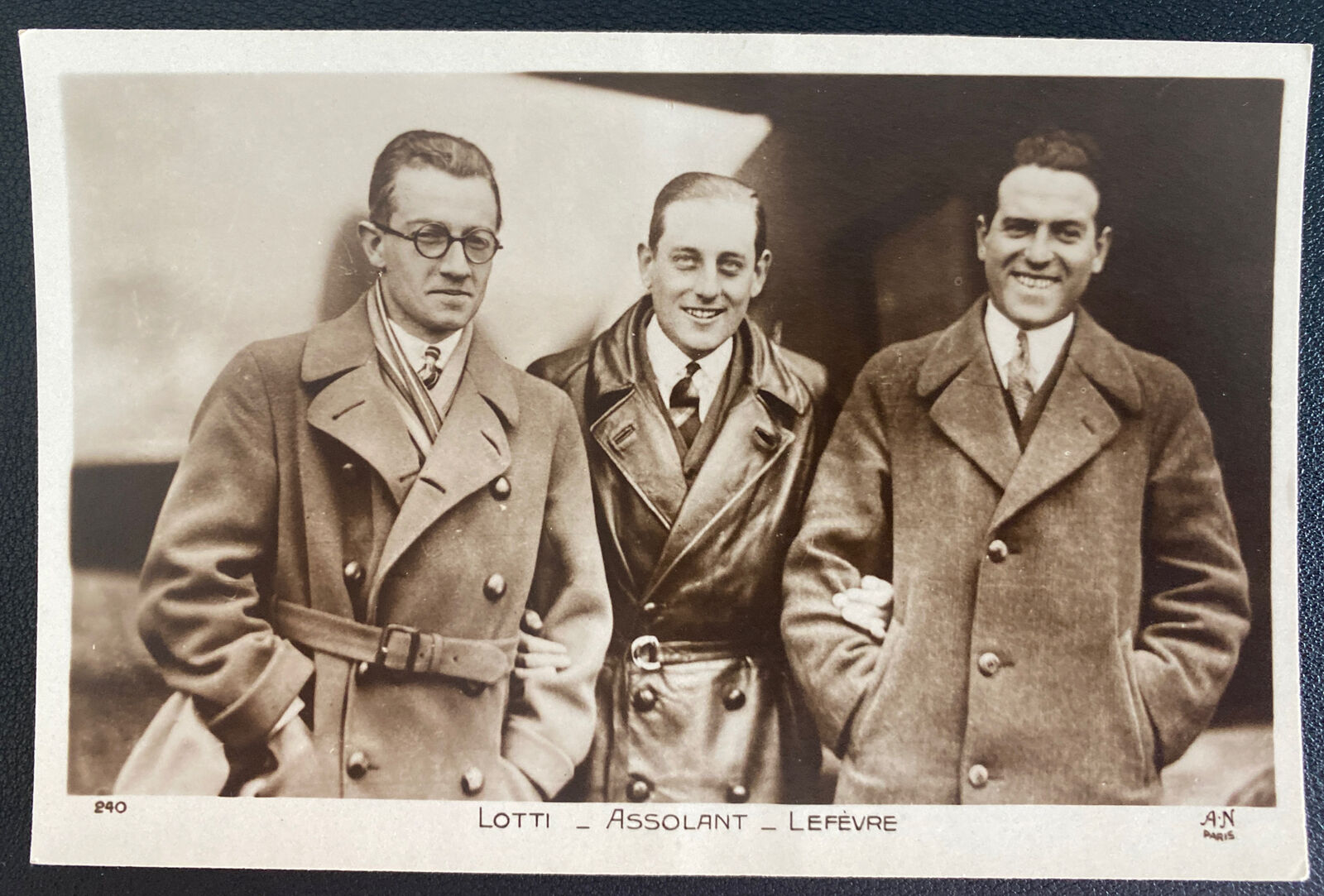 Mint Usa Real Picture Postcard Lotti Assolant Lefevre Early Aviation Pilots