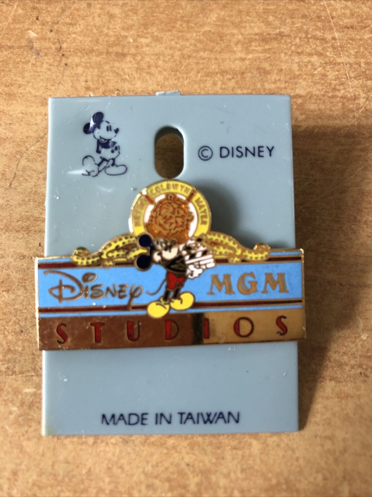 New Original Disney MGM Studios Logo Leo the Lion Mickey Retired Pin 1987 Taiwan
