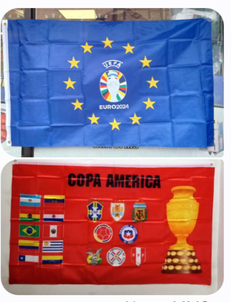 1 EURO-2024  FLAG (3X5 FT) + 1 COPA AMERICA FLAG (3X5 FT) $55