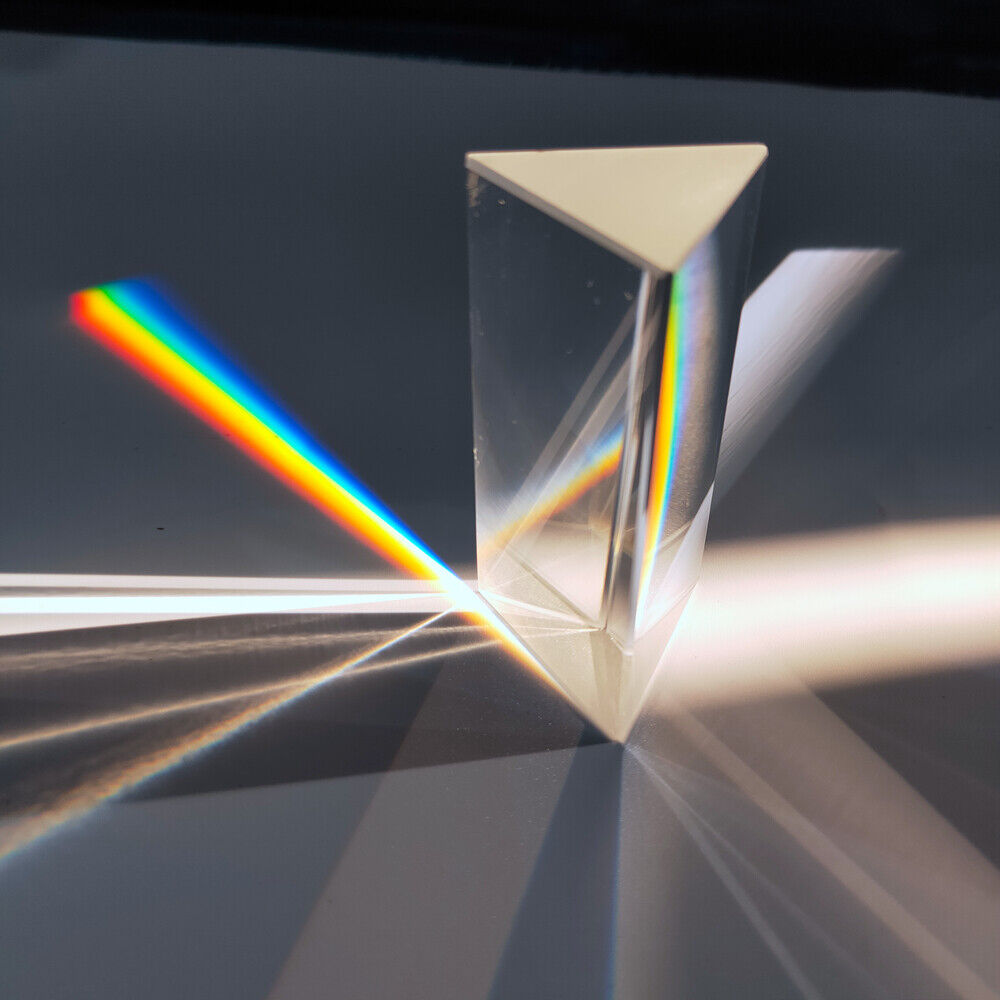 BK7 Optical Prisms  Physics Teaching Refracted Light  Rainbow  30x30x50mm