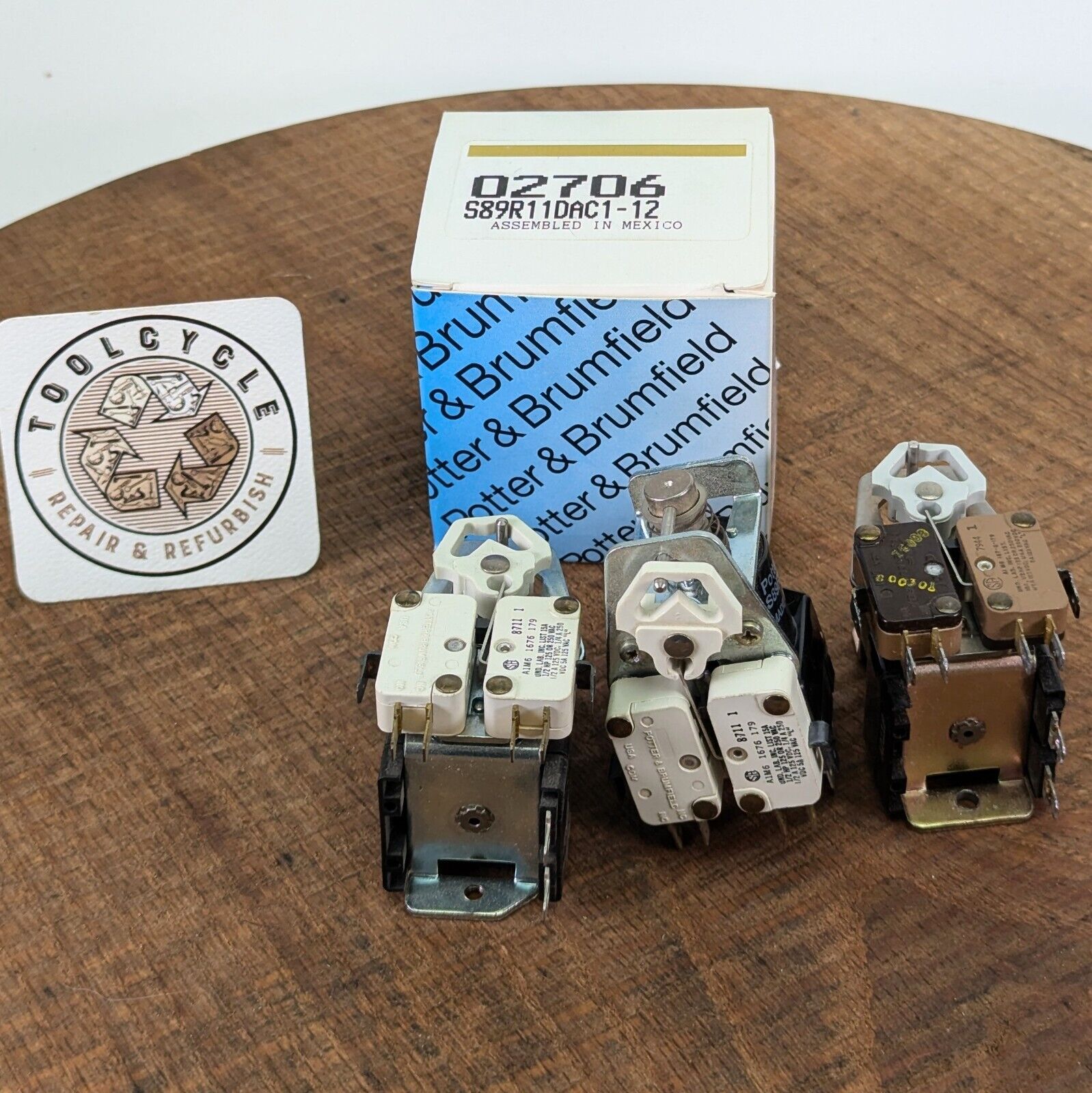 4xBistable Power Relay S89R Potter-Brumfield VTG 3/4USA Electronic Lot852