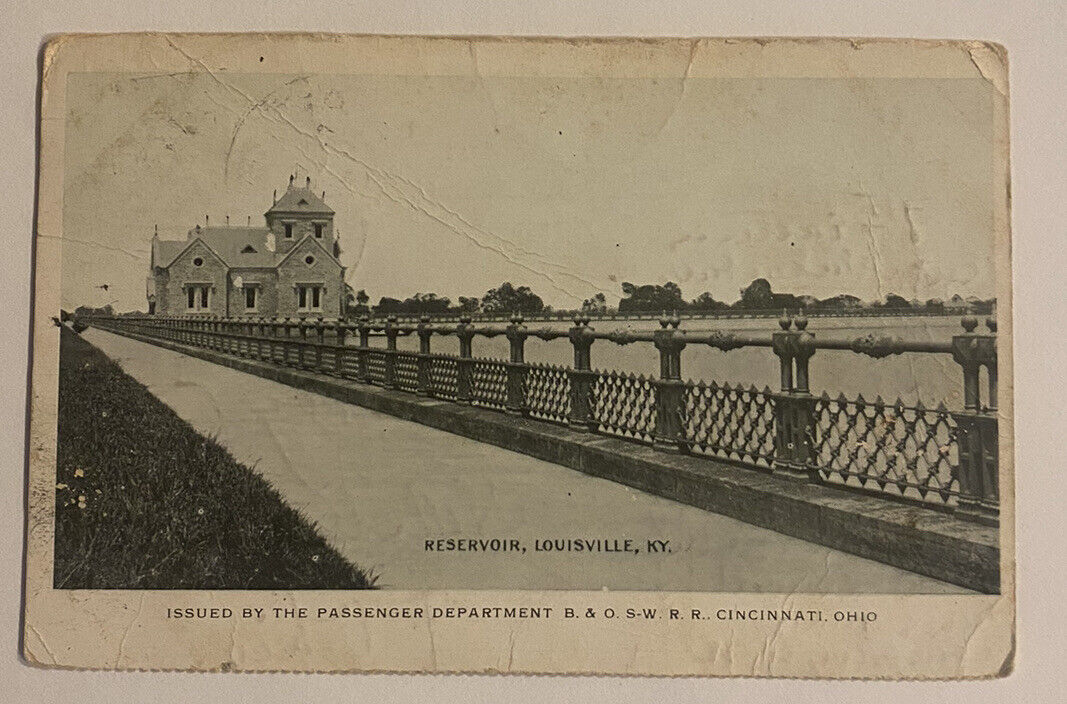 Vintage RPPC Postcard ~ Reservoir ~ Louisville, KY Kentucky