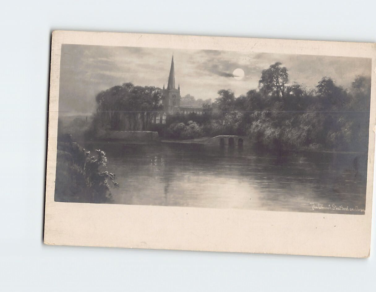 Postcard The Church, Stratford-on-Avon, England