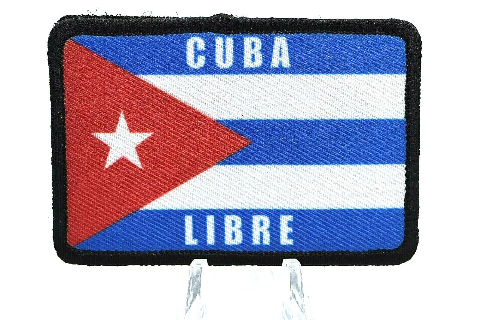 Cuba Libre Free Cuba Cuban Flag morale patch 2\