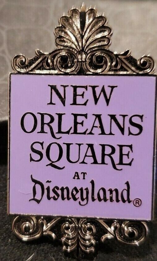 Disney Pin 00120 New Orleans Square Disneyland Marquee DLR Sign Silver LE 1500