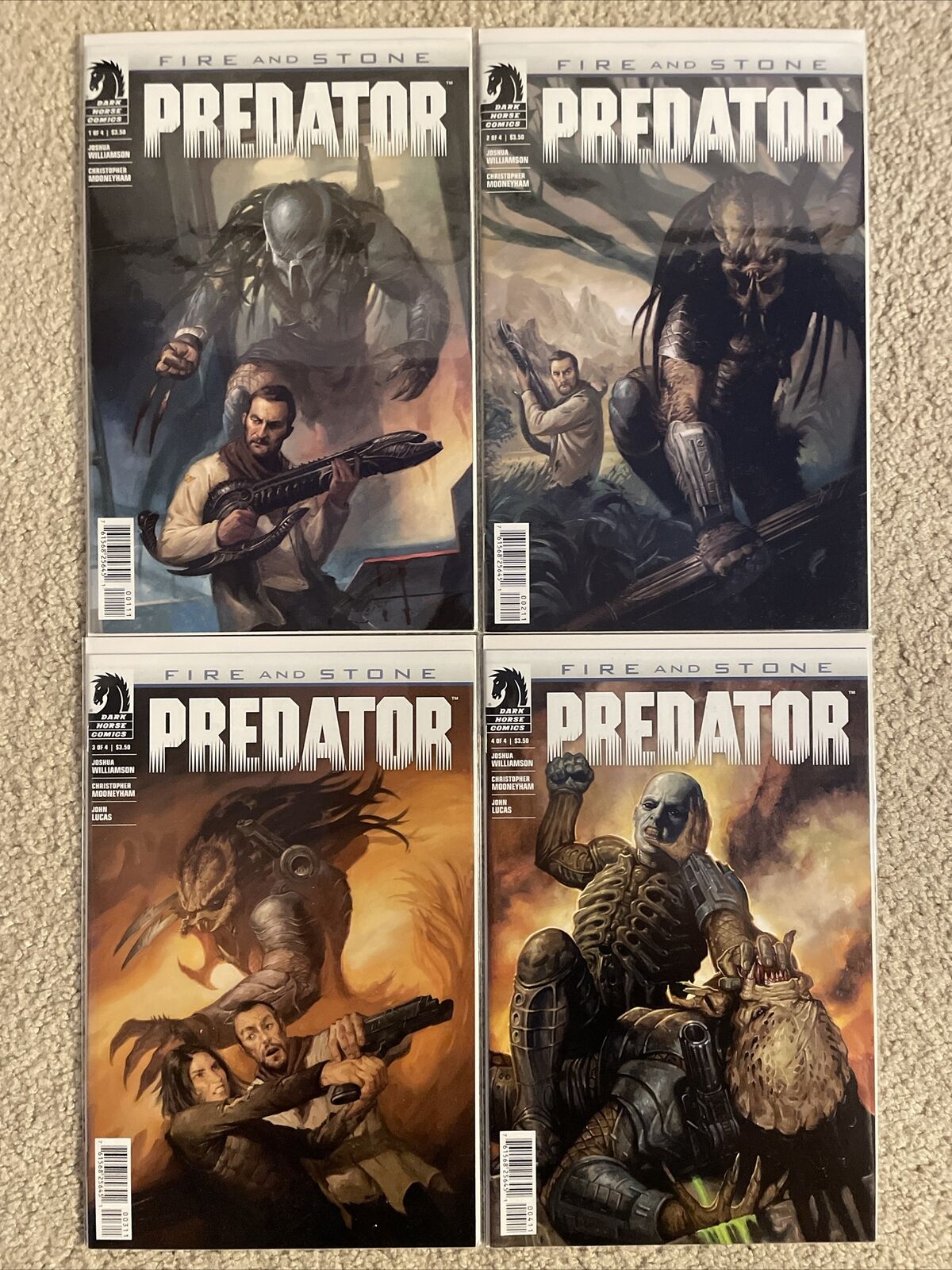 Predator Fire and Stone #1-4 Complete Series Set 2014 Dark Horse Comics Lot