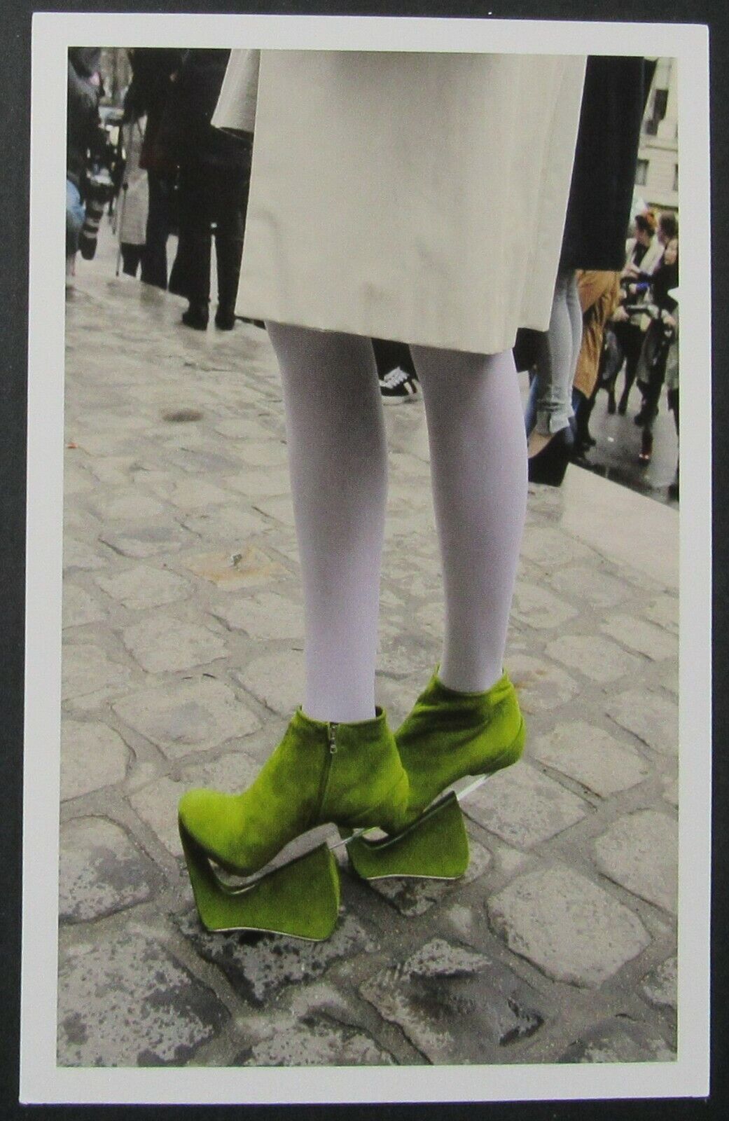 Funky Green Shoes Fashion NYC Street Photo by Bill Cunningham Postcard Unused