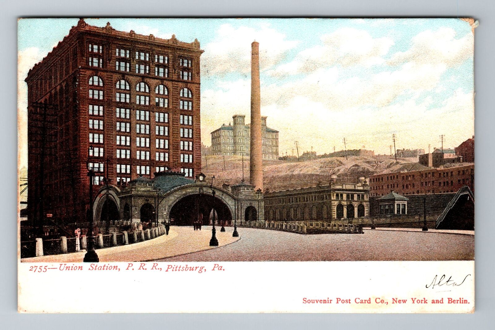 Pittsburg PA-Pennsylvania, Union Station, P.R.R., c1906, Vintage Postcard