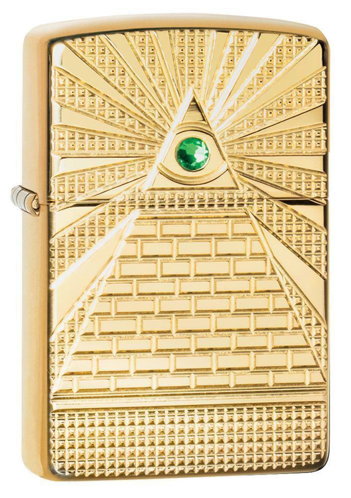 Zippo Windproof Deep Carved Lighter, Eye of Providence Design, 49060, New In Box
