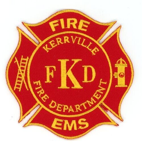 TEXAS TX KERRVILLE FIRE EMS DEPARTMENT NICE SHOULDER PATCH POLICE SHERIFF