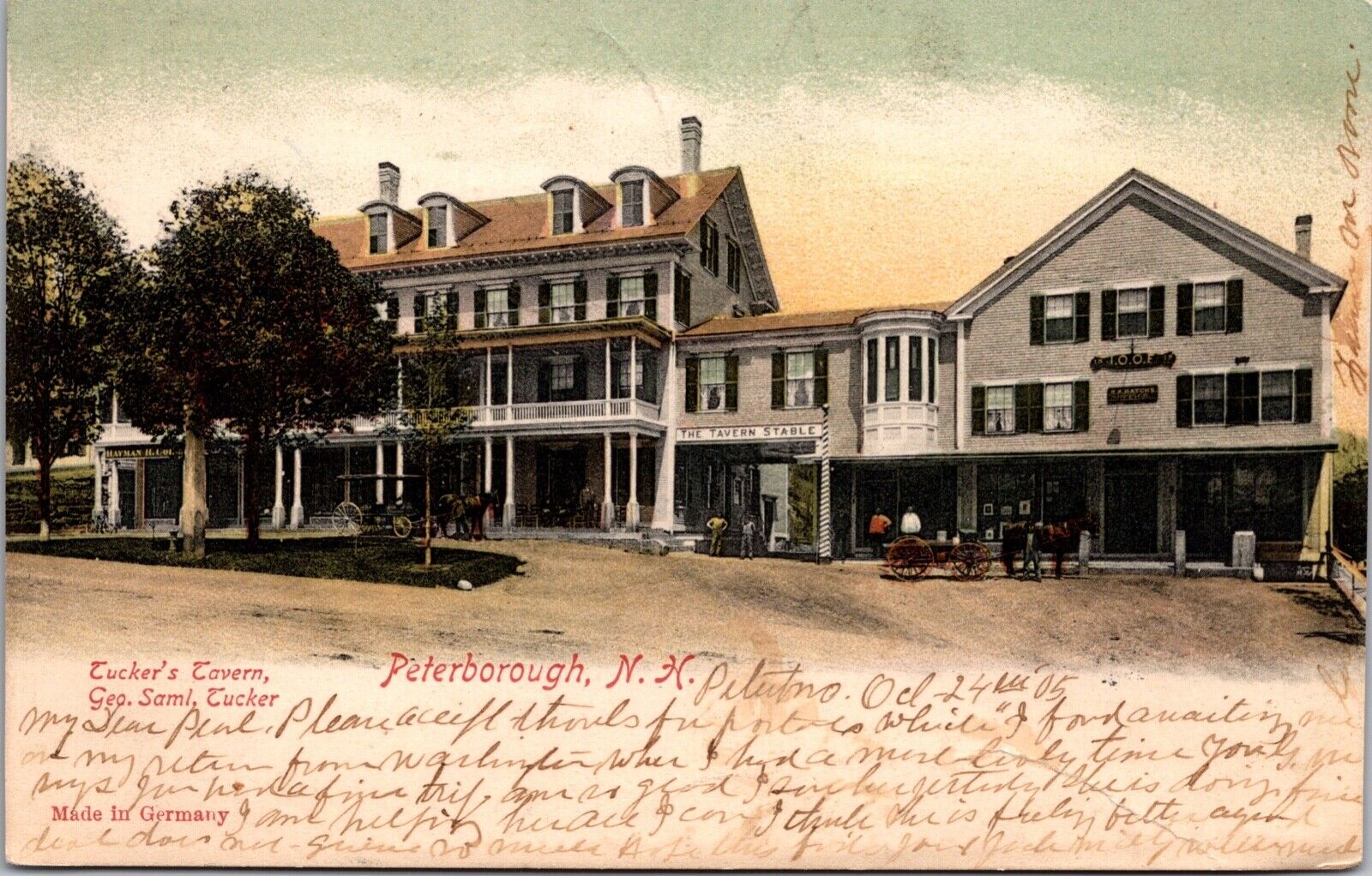 Postcard I.O.O.F. The Tavern Stable in Peterborough, New Hampshire~137752