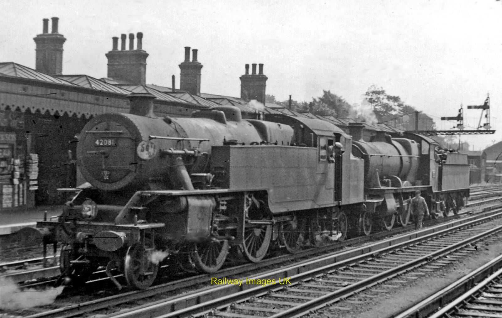 Railway Photo - Two \'foreign\' locomotives at Redhill SR c1955