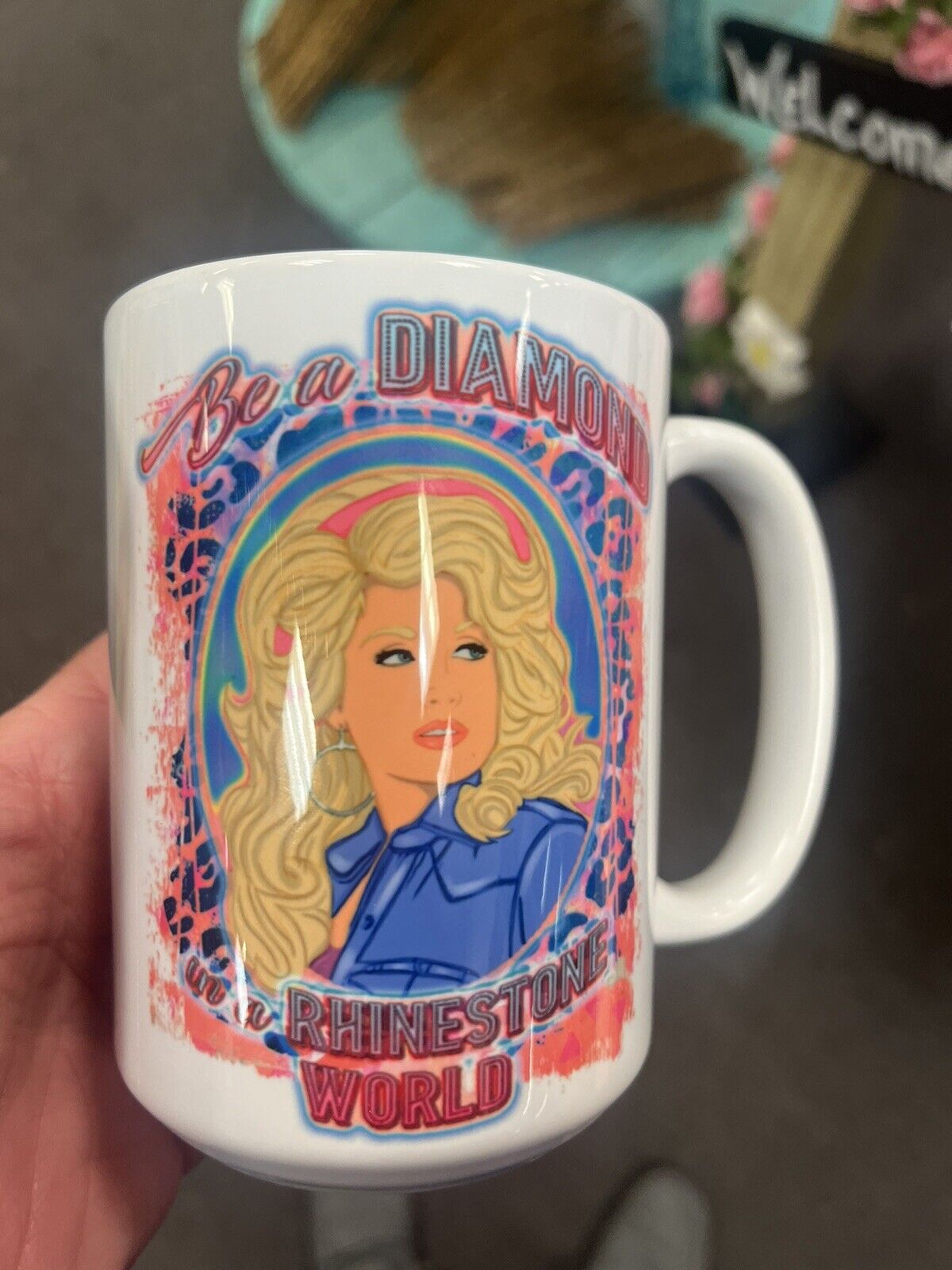 Dolly Parton Coffee Cup, One If A Few Made By Local Person