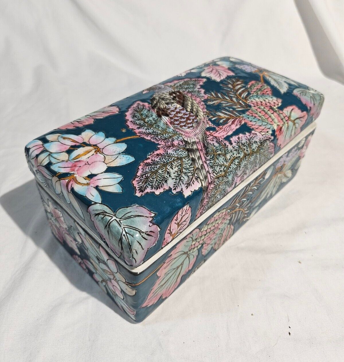 Chinese Qianlong Jiaqing Enameled Porcelain Box Floral Asian 🌸