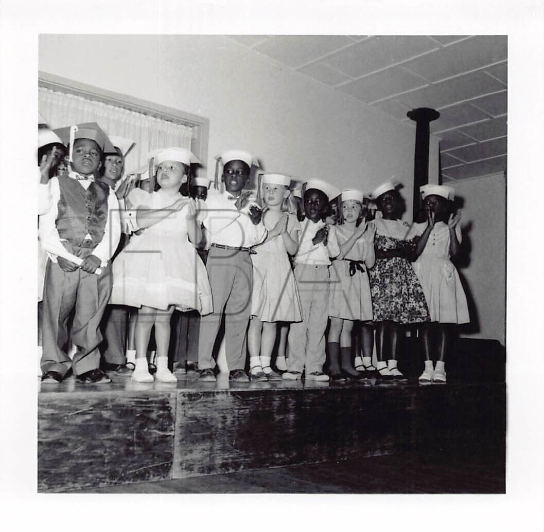 Old Photo Snapshot African American Boys Girls Graduation Vintage Portrait 7A3